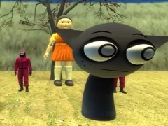 Gêm Squid Game Sprunki Hide ar-lein