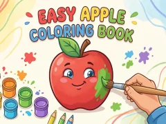 Gêm Easy Apple Coloring Book ar-lein