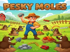 Gêm Pesky Moles ar-lein