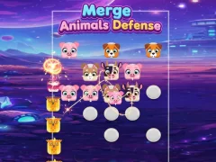 Gêm Merge Animals Defence ar-lein