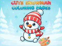 Gêm Cute Snowman Coloring Pages ar-lein