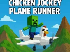 Gêm Chicken Jockey Plane Runner ar-lein