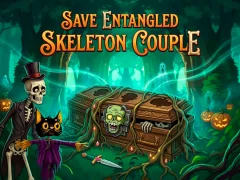 Gêm Save Entangled Skeleton Couple ar-lein