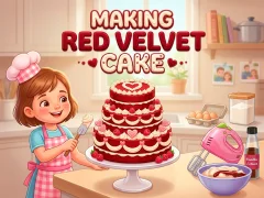 Gêm Making Red Velvet Cake ar-lein