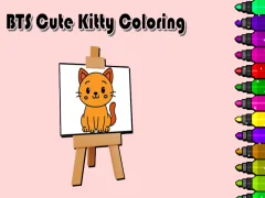 Gêm BTS Cute Kitty Coloring ar-lein