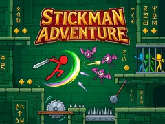 Gêm Stickman Adventure ar-lein