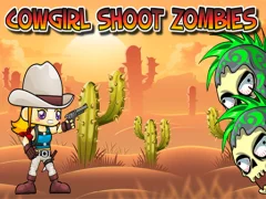 Gêm Cowgirl Shoot Zombies ar-lein