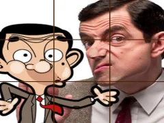 Gêm Mr Bean Tile Puzzle ar-lein