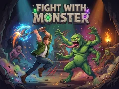 Gêm Fight With Monster ar-lein