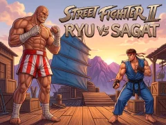 Gêm Street Fighter II Ryu vs Sagat ar-lein
