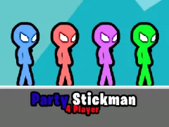 Gêm Party Stickman 4 Player ar-lein
