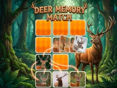 Gêm Deer Memory Match ar-lein