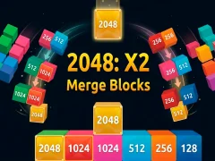 Gêm 2048 X2 Merge Blocks ar-lein