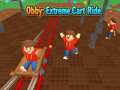 Gêm Obby: Extreme Cart Ride ar-lein