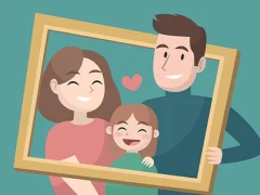 Gêm Happy Family Puzzle ar-lein