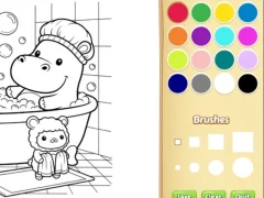 Gêm Cozy Friends Coloring Book for Kids ar-lein