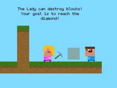 Gêm Lady And Nubik Build And Dig ar-lein