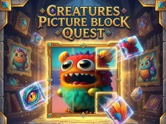 Gêm Creatures Picture Block Quest ar-lein