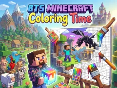 Gêm BTS Minecraft Coloring Time ar-lein
