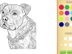 Gêm Dog Coloring Book for Adults ar-lein