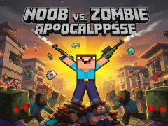 Gêm Noob vs Zombie Apocalypse ar-lein