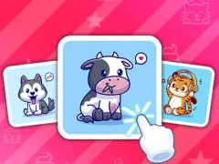 Gêm Cute Animal Cards ar-lein
