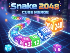 Gêm Snake 2048: Cube Merge ar-lein