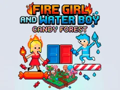 Gêm Fire Girl and Water Boy Candy Forest ar-lein