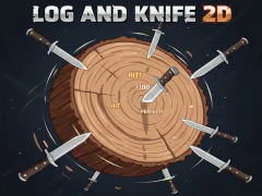 Gêm Log And Knife 2D ar-lein