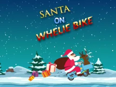 Gêm Santa On Wheelie Bike ar-lein