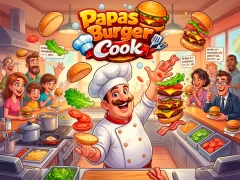 Gêm Papas Burger Cook ar-lein