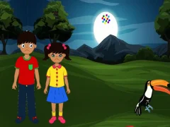 Gêm Siblings Escape From Dark Forest ar-lein