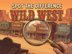Gêm Spot The Difference Wild West ar-lein