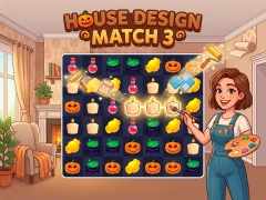 Gêm House Design Match 3 ar-lein