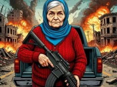 Gêm Grandma with machine-gun: Apocalypsis ar-lein