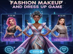 Gêm Fashion Makeup And Dress Up Game ar-lein