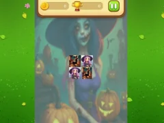 Gêm Halloween Witch Memory Match ar-lein
