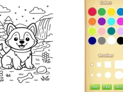 Gêm Dog Coloring Book ar-lein