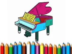 Gêm Back To School: Piano Coloring Book ar-lein