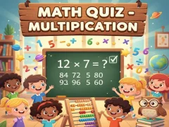 Gêm Math Quiz - Multiplication ar-lein
