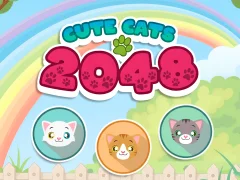 Gêm Cute Cats 2048 ar-lein