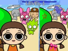 Gêm Sprunki and Squid Game Difference ar-lein