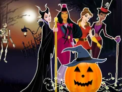 Gêm Princesses Halloween Night ar-lein
