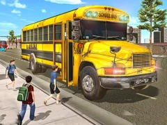 Gêm City School Bus Driving ar-lein