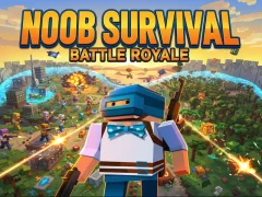 Gêm Noob Survival: Battle Royale ar-lein