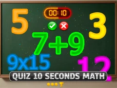Gêm Quiz 10 Seconds Math ar-lein