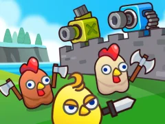 Gêm Merge Cannon: Chicken Defense ar-lein