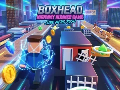 Gêm Boxhead Highway Runner Game ar-lein