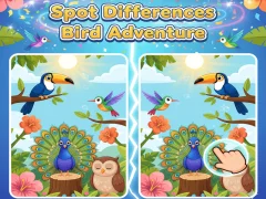 Gêm Spot Differences Bird Adventure ar-lein
