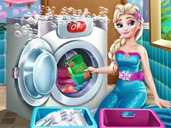 Gêm Ice Queen Laundry Day ar-lein